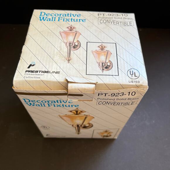 Prestigeline Convertible Decorative Wall Fixture Polished Solid Brass - Picture 2 of 4